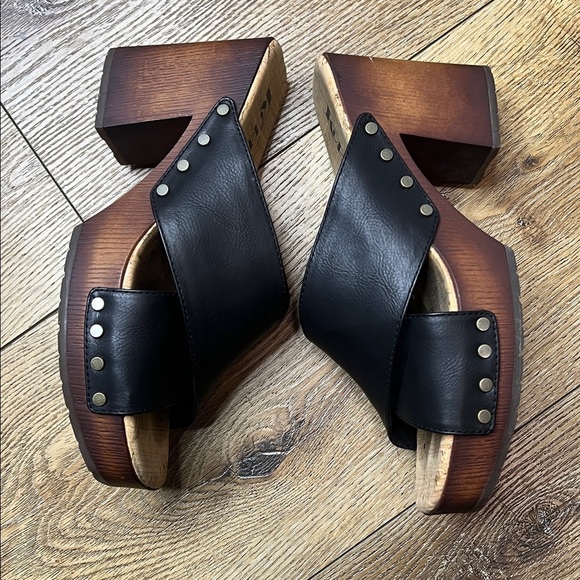 Kork-Ease Lynda Black Platform Sandals Size 10M - Picture 3 of 10